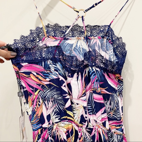 Laundry by Shelli Segal Tropical Print Jumpsuit Size  2 - Picture 3 of 8